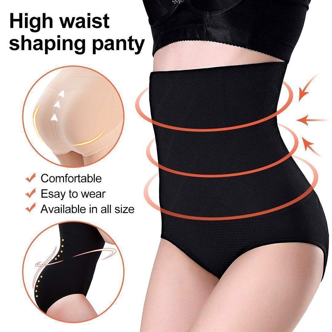 Mutandine Modellanti Vita Alta Donna – Fascia Riduttiva Invisibile Senza Cuciture, Solleva Glutei E Appiattisce Pancia, Taglia XL, Nero - 2