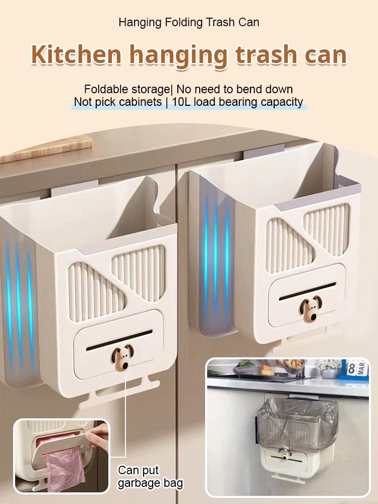 Cestino Da Cucina Pieghevole 10L - Pattumiera Appendibile Per Armadi, Camera, Auto E Campeggio - Foto 7