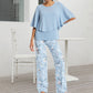 🔥ULTIMO GIORNO DI SALDI - SCONTO DEL 49%🔥 Completo pantaloni stampati e top girocollo da donna