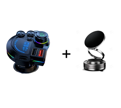 📻 SCONTO DEL 52% SUBITO! 🚗 Trasmettitore FM Bluetooth universale per auto con doppia porta – Musica wireless, chiamate vivavoce e doppio caricatore USB 🔌
