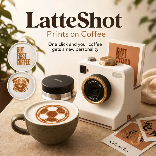 🎃Offerta di Halloween: SCONTO DEL 50%!🔥Retro Coffee Art Camera – Stampante meccanica per stencil da caffè