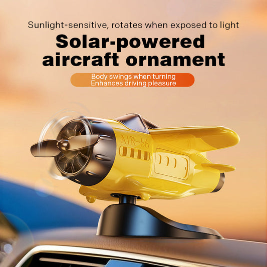 🔥Decorazioni per auto a forma di aereo alimentate ad energia solare