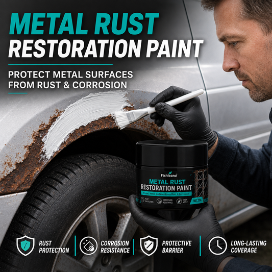 🔧🏠 50% DI SCONTO! Pasta riparatrice nera antiruggine per metallo, ravviva cancelli, ringhiere e utensili arrugginiti. Crea un rivestimento protettivo, non serve sostituire! 🛡️✨