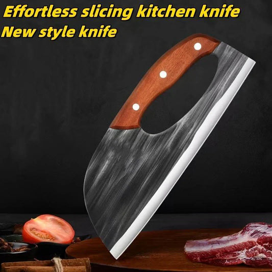 Coltello da cucina ergonomico – con impugnatura frontale, taglia senza sforzo verdure e carne. Un regalo premuroso per chi ama cucinare in casa. 🍅🔪
