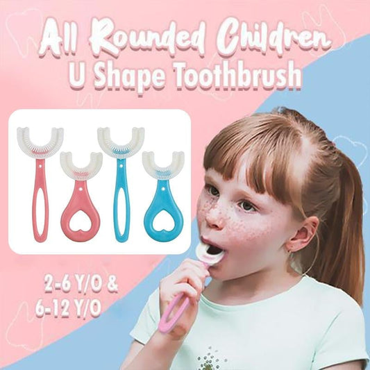 🦷Spazzolino da denti a forma di U per bambini tutto tondo🎁