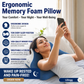 😴 Cuscino Ergonomico in Memory Foam | Sostiene Collo e Schiena in Ogni Posizione 🛌 | Allevia i Punti di Pressione ☁️ | Fodera Removibile e Lavabile 🧺 | 40×60×23 cm 📏