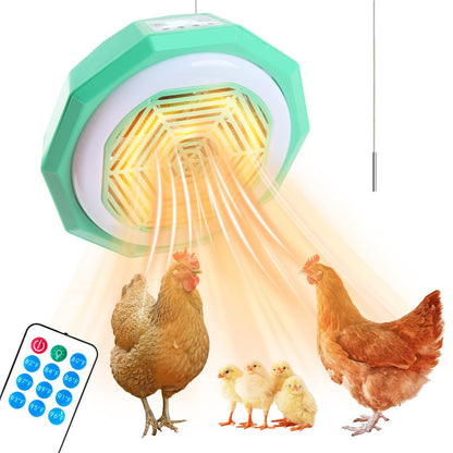 Lampada riscaldante per allevamenti avicoli con telecomando