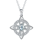 💎Collana con Ciondolo Scintillante per Donna | Nodo Celtico Simbolo di Amore Eterno 💞 | Zircone Cubico Scintillante ✨ | Catena Regolabile 45 + 5 cm 📏 | 12 Mesi e Colori 🎨
