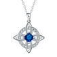 💎Collana con Ciondolo Scintillante per Donna | Nodo Celtico Simbolo di Amore Eterno 💞 | Zircone Cubico Scintillante ✨ | Catena Regolabile 45 + 5 cm 📏 | 12 Mesi e Colori 🎨