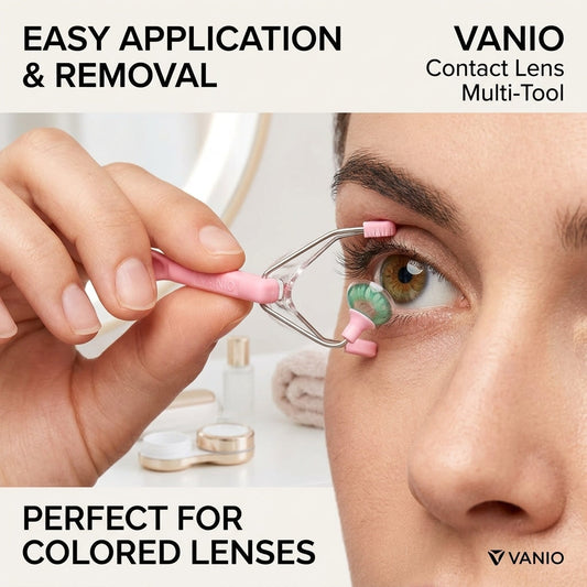 Applicatore e strumento per la rimozione di lenti a contatto colorate