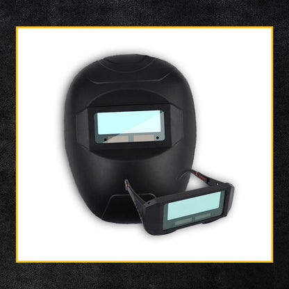 Maschera per saldatura e occhiali di sicurezza 2 in 1, leggeri e resistenti