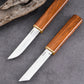 Set 2 in 1 di Coltelli Doppio con Manico in Legno