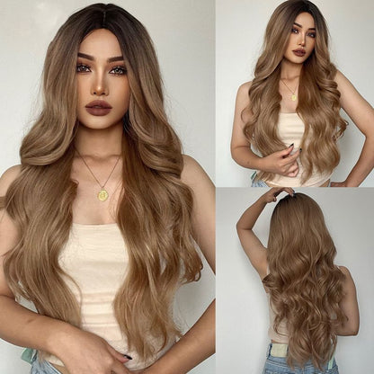 💇Splendida parrucca lunga e riccia: naturale, comoda e regolabile!