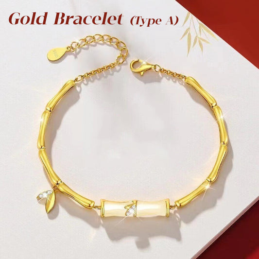 Bracciale in Giada Hetian con Design Bambù