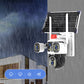 Telecamera a cupola solare a tripla lente 360°