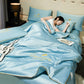 💖 Saldi imperdibili - 50% di sconto💖 ❄️ Set da letto estivo in seta ghiacciata, quattro pezzi🛏️