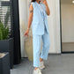 Completo da Donna alla Moda con Blazer Senza Maniche e Pantaloni a Vita Alta