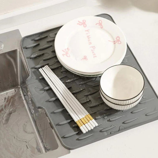 💥 Salva piano di lavoro in silicone no-spill - Tappetino termoresistente e antiscivolo per asciugare senza sgocciolare💥