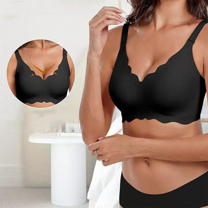 Reggiseno push-up senza ferretto con scollo a V profondo