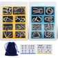 Anello puzzle in metallo da otto pezzi versione blu rompicapo