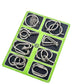 Anello puzzle in metallo da otto pezzi versione blu rompicapo