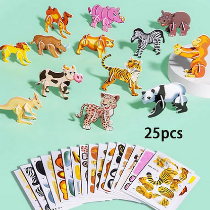 🦋Puzzle 3D educativo con personaggi dei cartoni animati