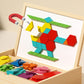Set di puzzle con blocchi magnetici in legno