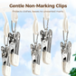 Stendibiancheria in acciaio inox con 20 clip