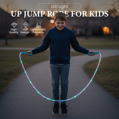 📢📢Acquistane 2, ottienine 1 gratis! Corda per saltare con luci LED per bambini – 3 modalità luminose, lunghezza regolabile e manici antiscivolo! ⏰✨👧