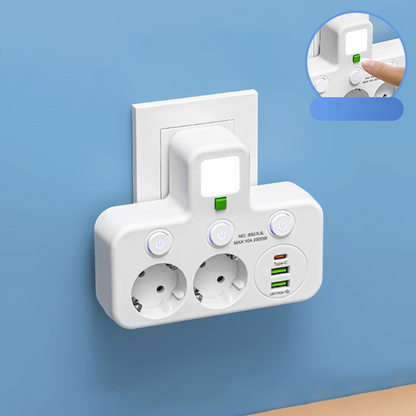 Presa multipla intelligente con porte USB