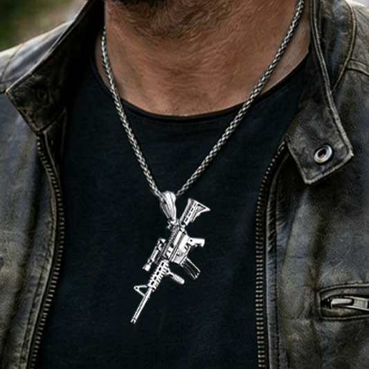Gun Pendant Necklace for Men