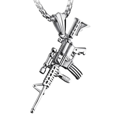 Gun Pendant Necklace for Men