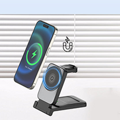 Caricatore wireless magnetico pieghevole 3 in 1