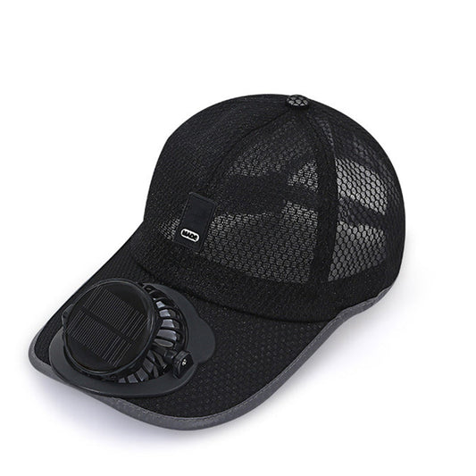 Cappellino da baseball traspirante con ventola solare integrata