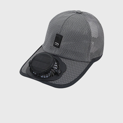 Cappellino da baseball traspirante con ventola solare integrata