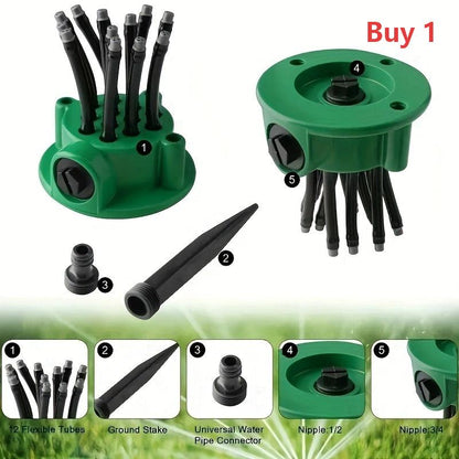 Irrigatore da giardino di precisione con copertura a 360°