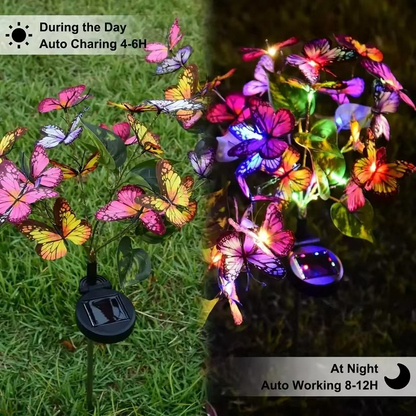 Luci Solari da Giardino a Forma di Farfalla