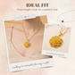 Elegante collana con pendente a forma di fiore color oro