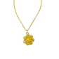 Elegante collana con pendente a forma di fiore color oro