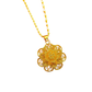 Elegante collana con pendente a forma di fiore color oro
