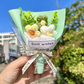 Incantevole mini bouquet di fiori lavorato a mano a maglia