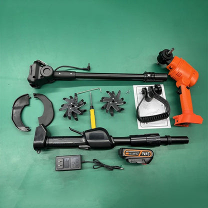 Set di Motozappa Elettrica Senza Fili Portatile e Ricaricabile