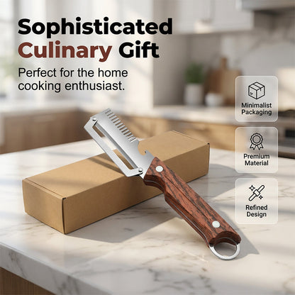 🥕 Pelapatate 3-in-1 – Julienne, Sbuccia e Apri Bottiglie! Tutto in un unico strumento di qualità. Acciaio inossidabile anti-ruggine, 40% DI SCONTO Oggi