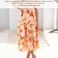 🔥Ultimo giorno di saldi: 50% di sconto🔥 Abito lungo da donna in chiffon a balze con motivo floreale - Maniche corte e scollo quadrato
