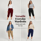 Pantaloni capri da donna casual con elastico in vita