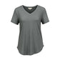 T-shirt da donna casual a maniche corte con scollo a V.