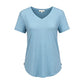T-shirt da donna casual a maniche corte con scollo a V.
