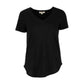 T-shirt da donna casual a maniche corte con scollo a V.