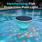 Luce Solare Galleggiante per Piscina con Proiezione di Pesci
