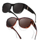 🕶️👓 Sconto del 50%! Attenzione, portatori di occhiali: questi occhiali da sole oversize si infilano facilmente sopra i vostri occhiali da vista e vi faranno sembrare una star del cinema, senza costose clip-on e senza dover armeggiare con le lenti!